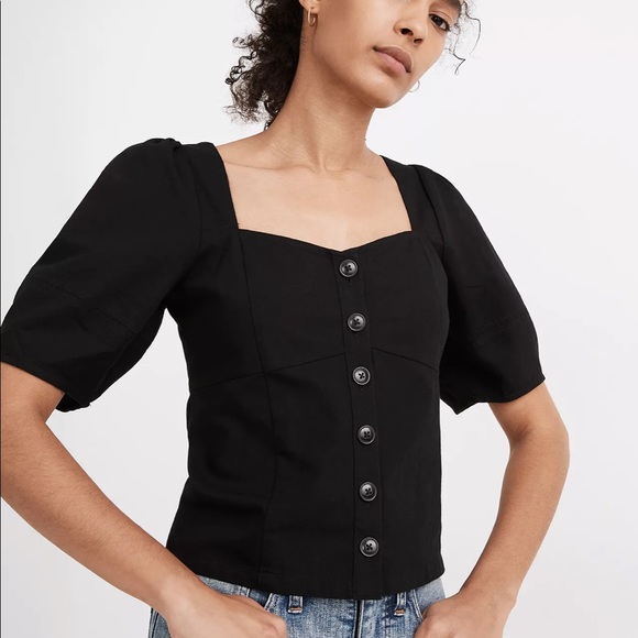 Madewell Tops - Madewell Linen Button-Front Bodice Top CYBER SALE!